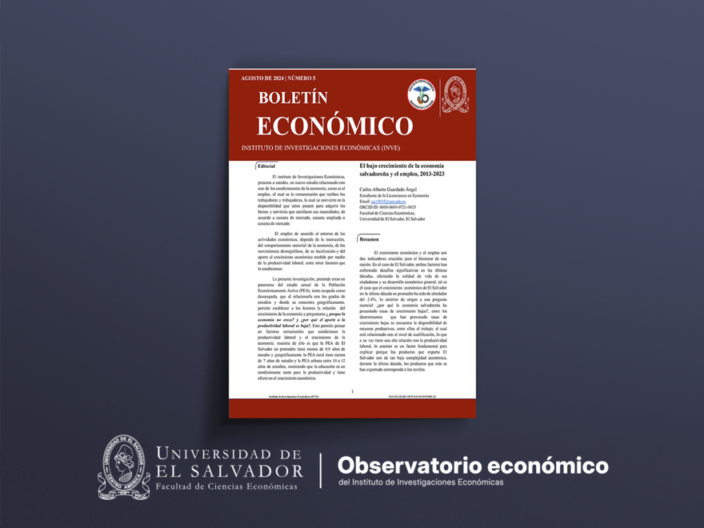 El bajo crecimiento de la economía salvadoreña y el empleo, 2013-2023