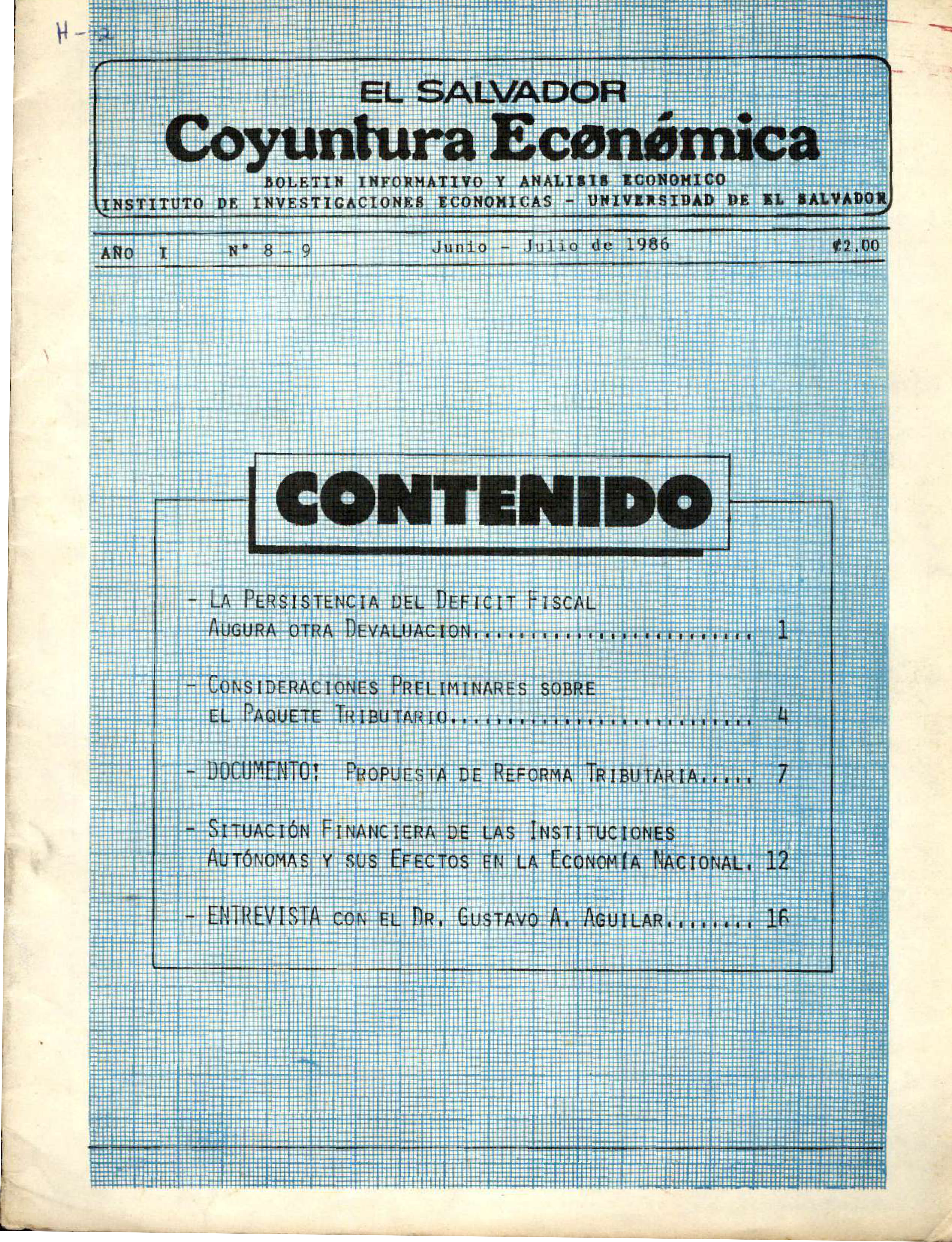 Año 1, N. 8-9 Jun-Jul, 1986