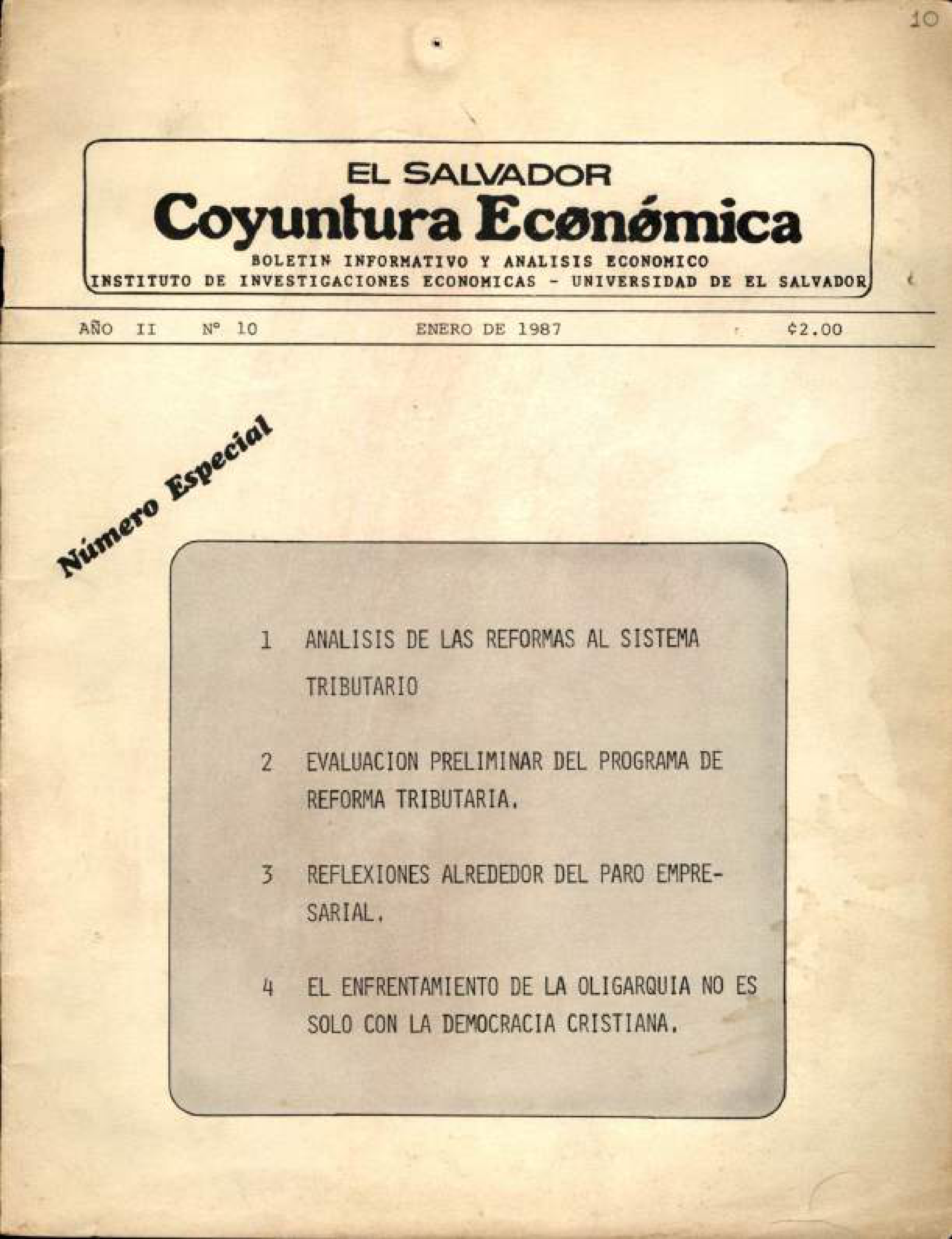 Año II, N. 10 enero, 1987