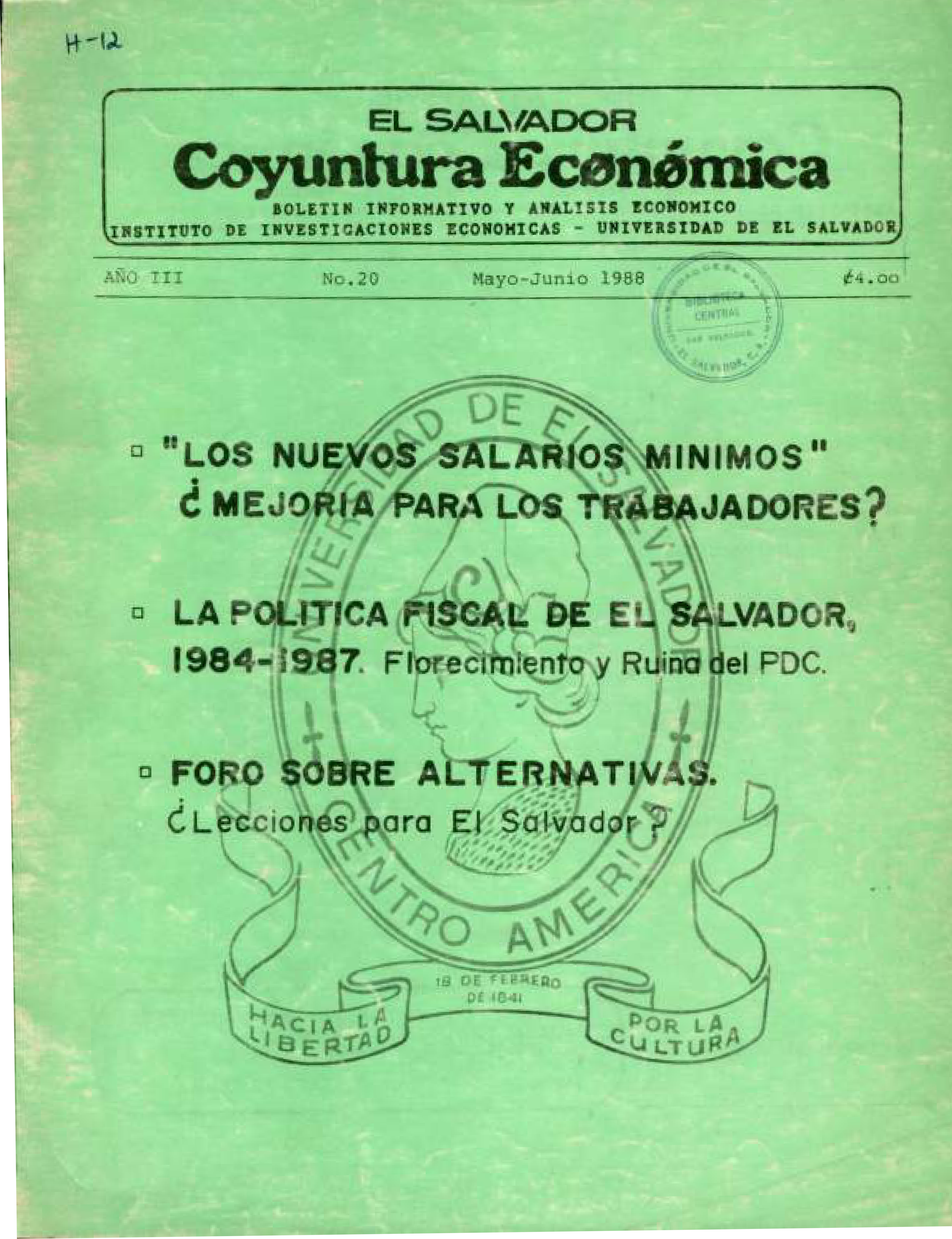 Año III, N. 20 May-Jun, 1988