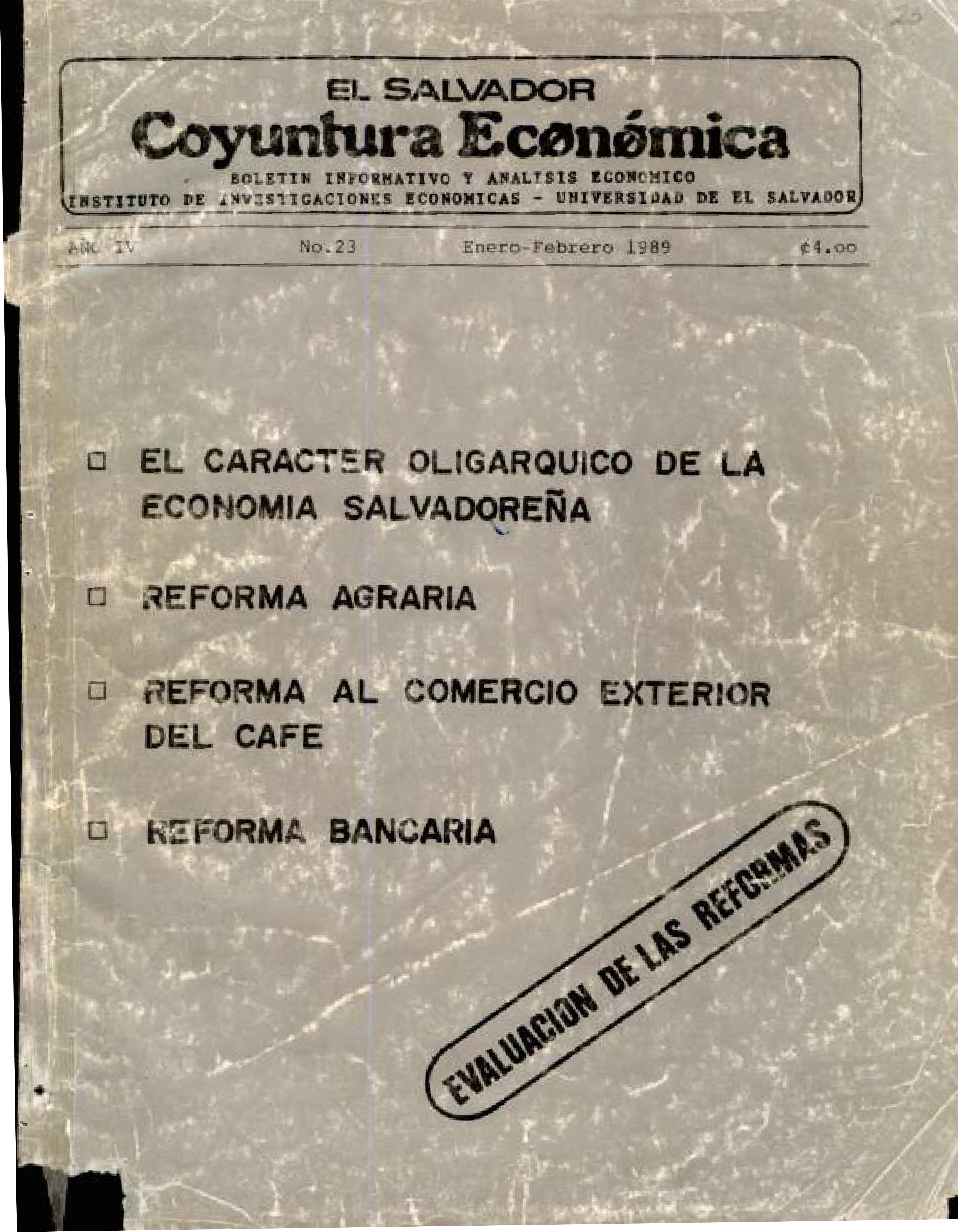 Año IV, No. 23 Ene-Feb, 1989