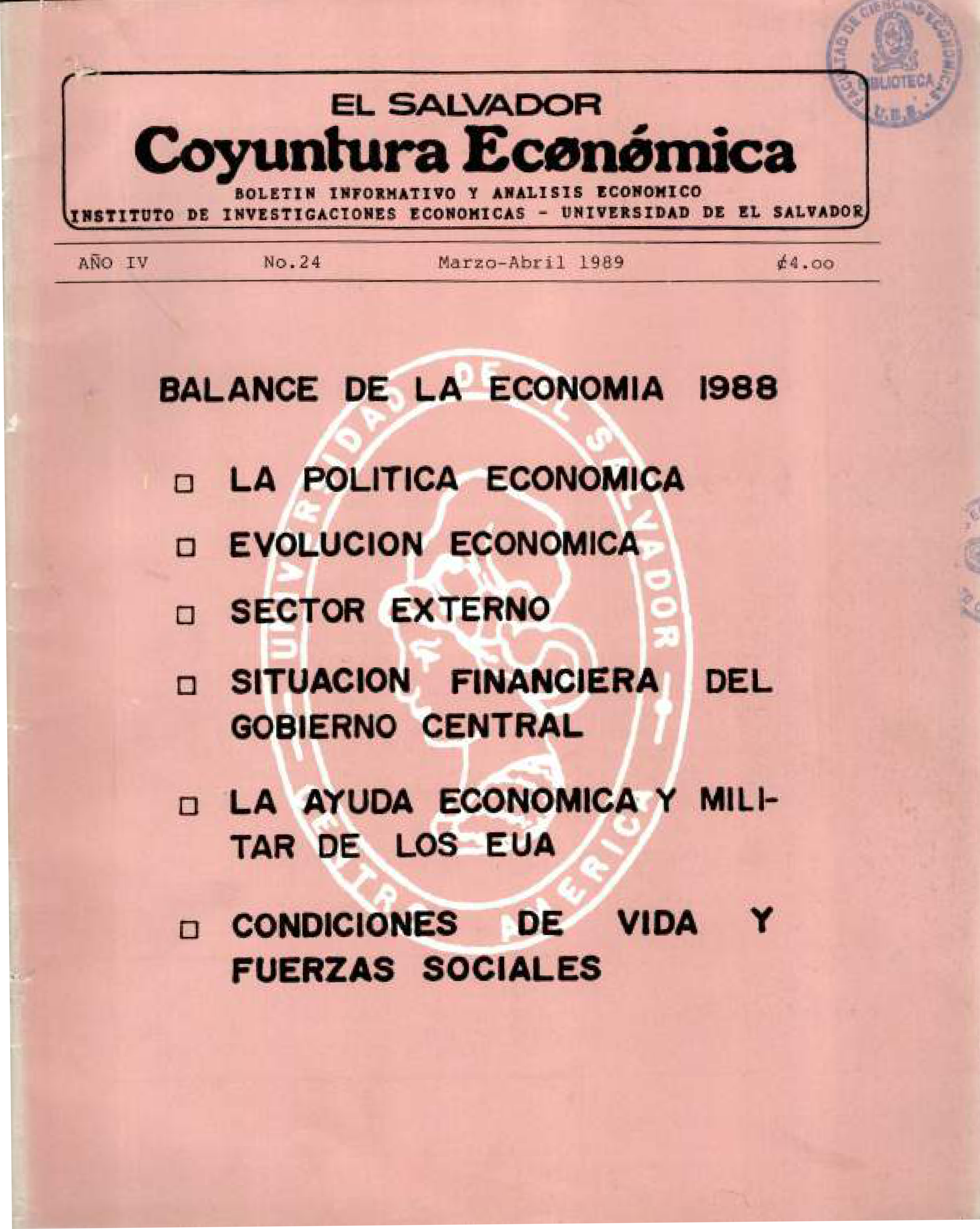 Año IV, No. 24 Mar-Abr, 1989