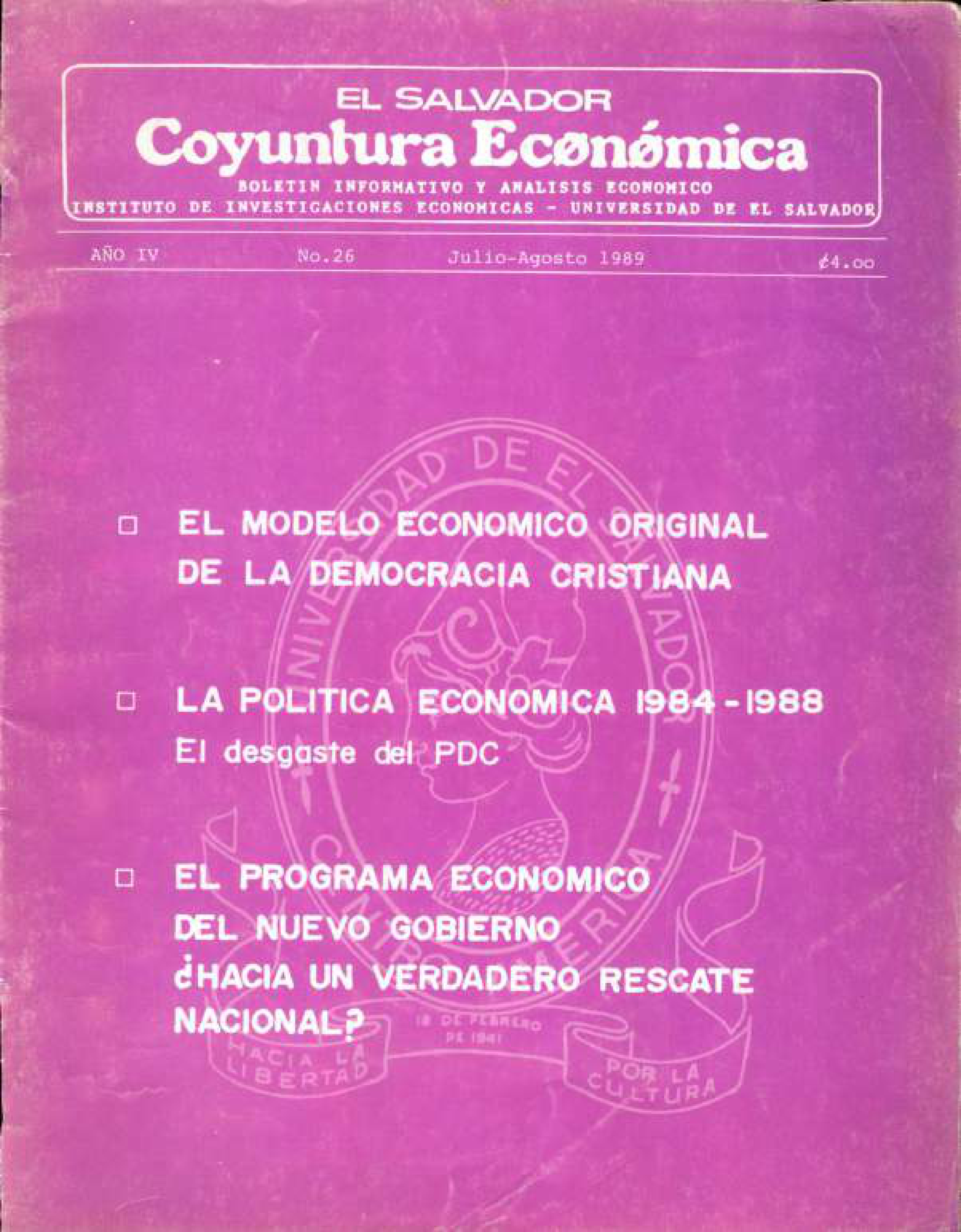 Año IV, No. 26 Jul-Ago, 1989