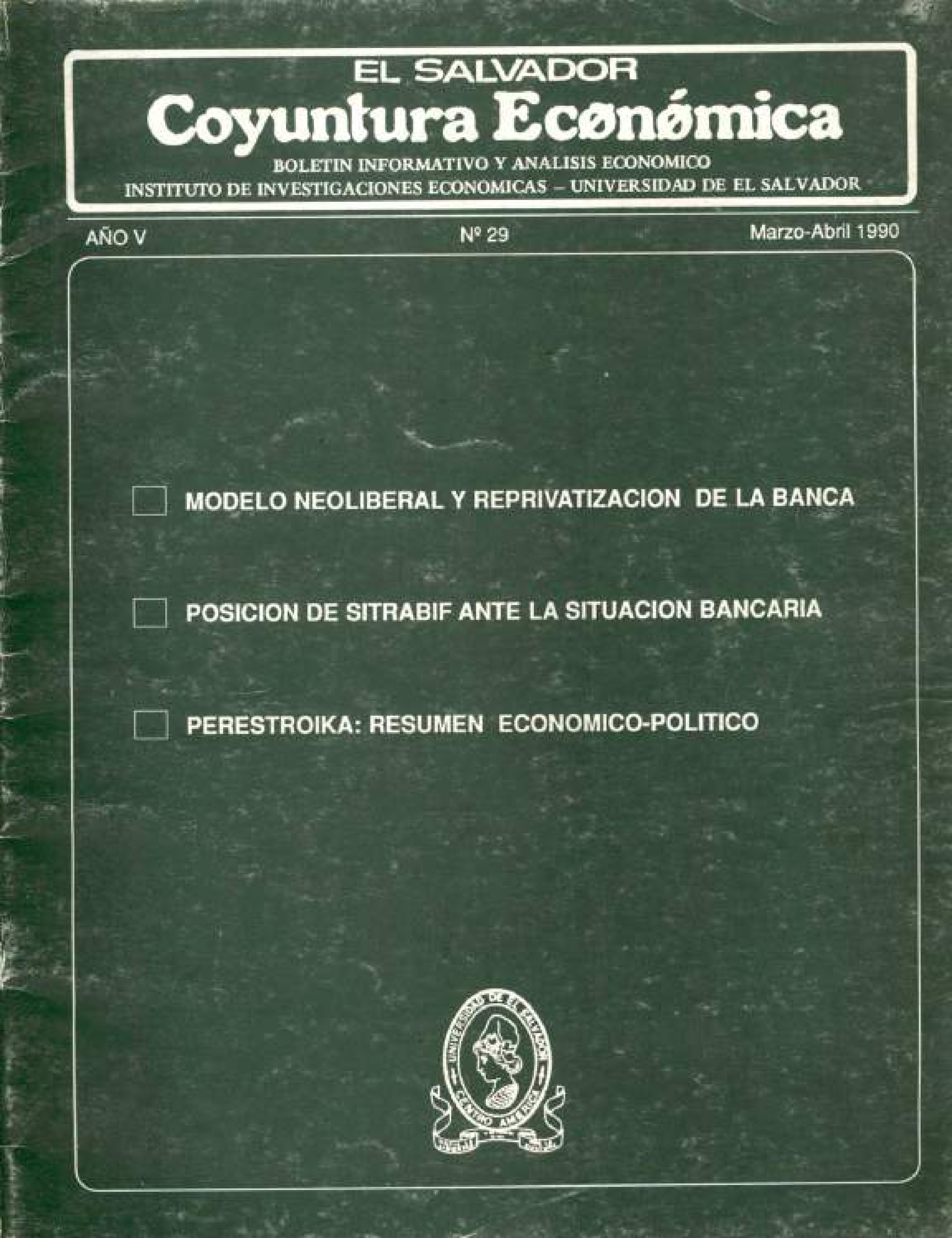 Año V, N. 29 Mar-Abr, 1990