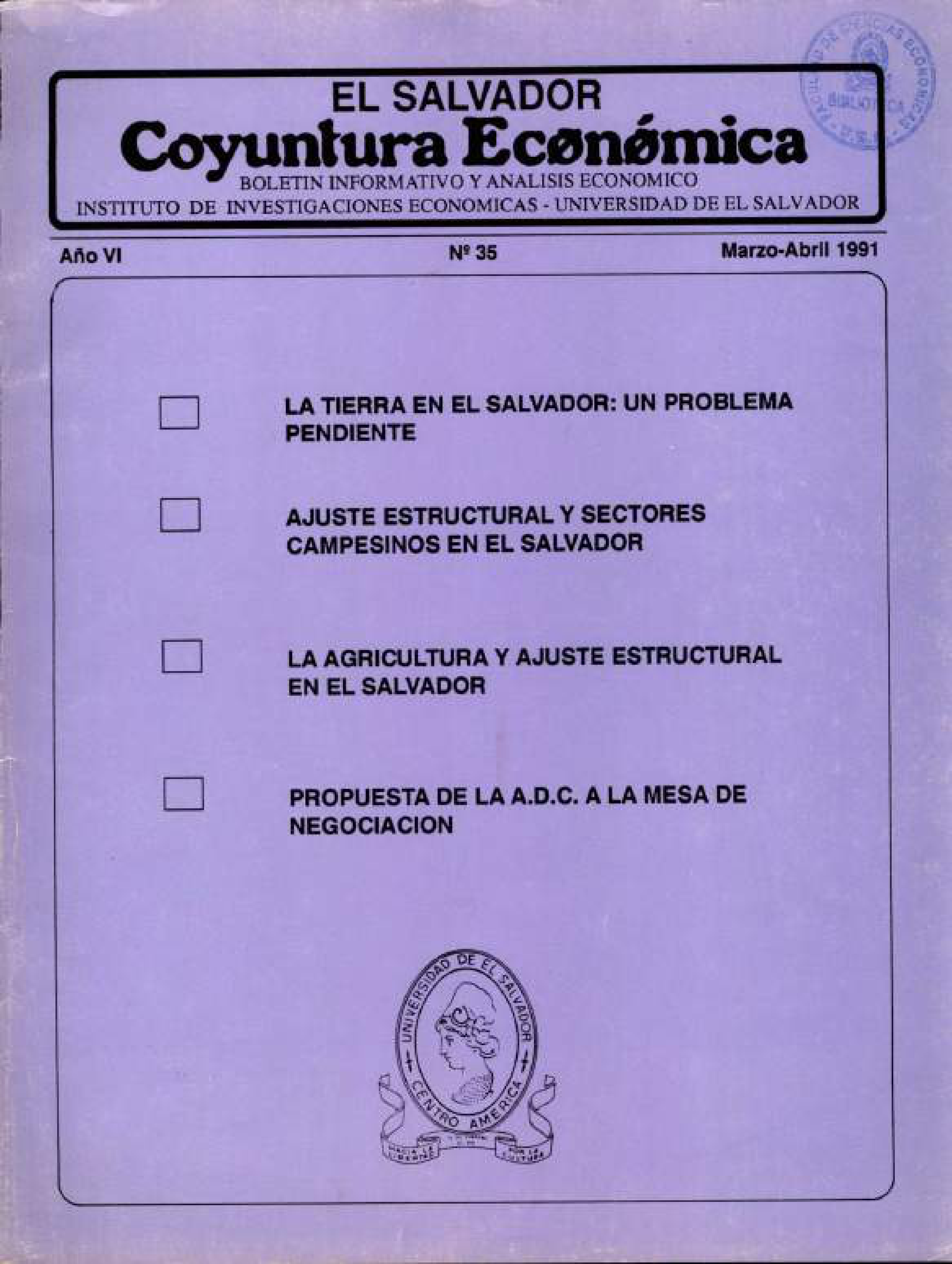 Año VI, N. 35 Mar-Abr, 1991