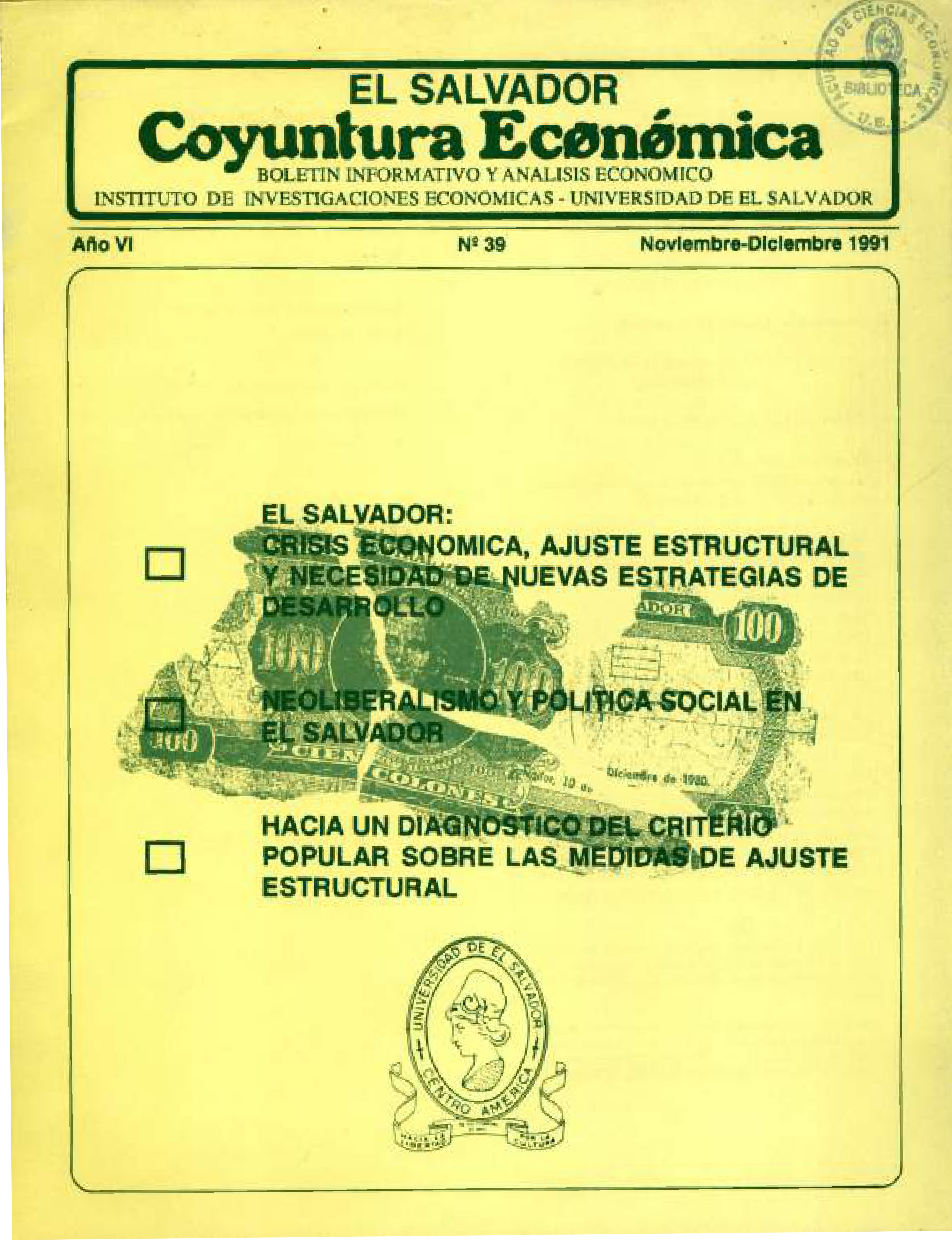 Año VI, N. 39 Nov-Dic, 1991