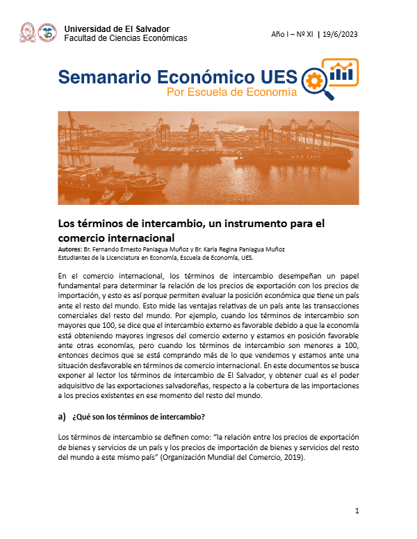 Semanario XI: Los términos de intercambio, un instrumento para el comercio internacional